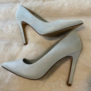 Light blue microsuede Forever 21 pumps! Size 7 - good condition!